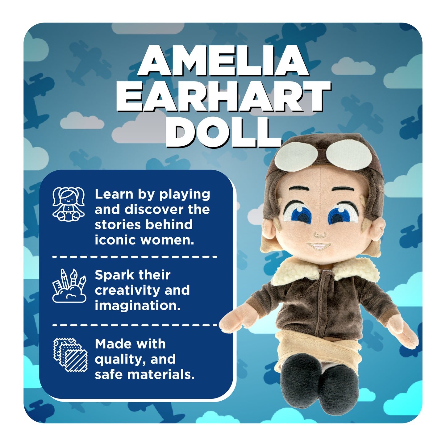 Amelia Earhart Adventure Plush Doll: Inspiring and Interactive