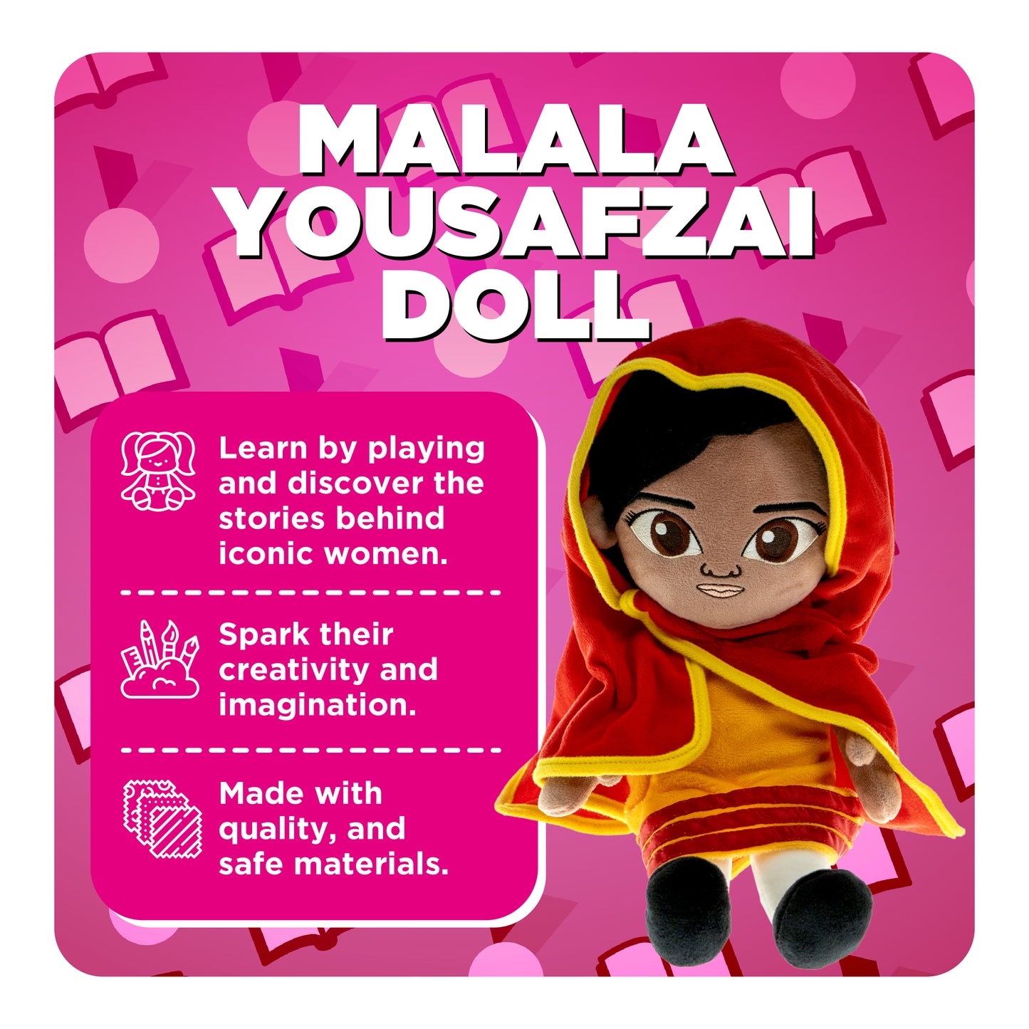 Empower Your Child's Education with the Malala Yousafzai Interactive Plush: A Toy That Inspires Learning and Courage!